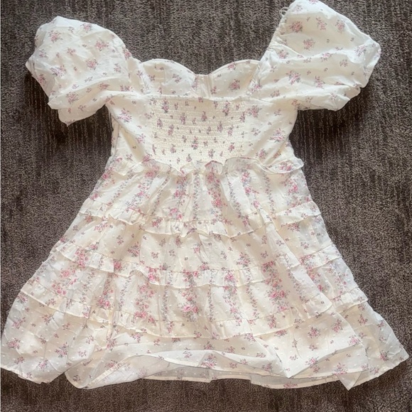 ALTAR’D STATE COQUETTE FLORAL HARLOW WESTERN FESTIVAL SPRING MINI RUFFLES DRESS - Picture 9 of 14